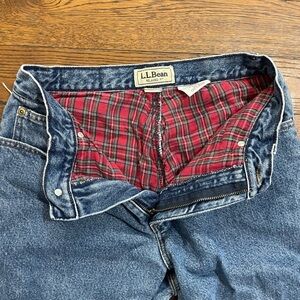 L.L. Bean Plaid lining